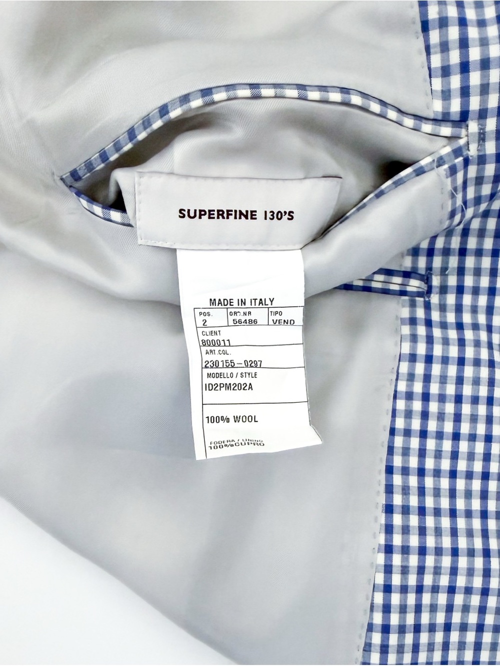 NEW Caruso Classic Men's Italian Wool Blue Check Blazer Sport Coat 46L - Picture 16 of 16